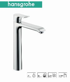 HG Metris Einhebel-Waschtischmischer 260 für Waschschüsseln mit Zugstangen-Ablaufgarnitur