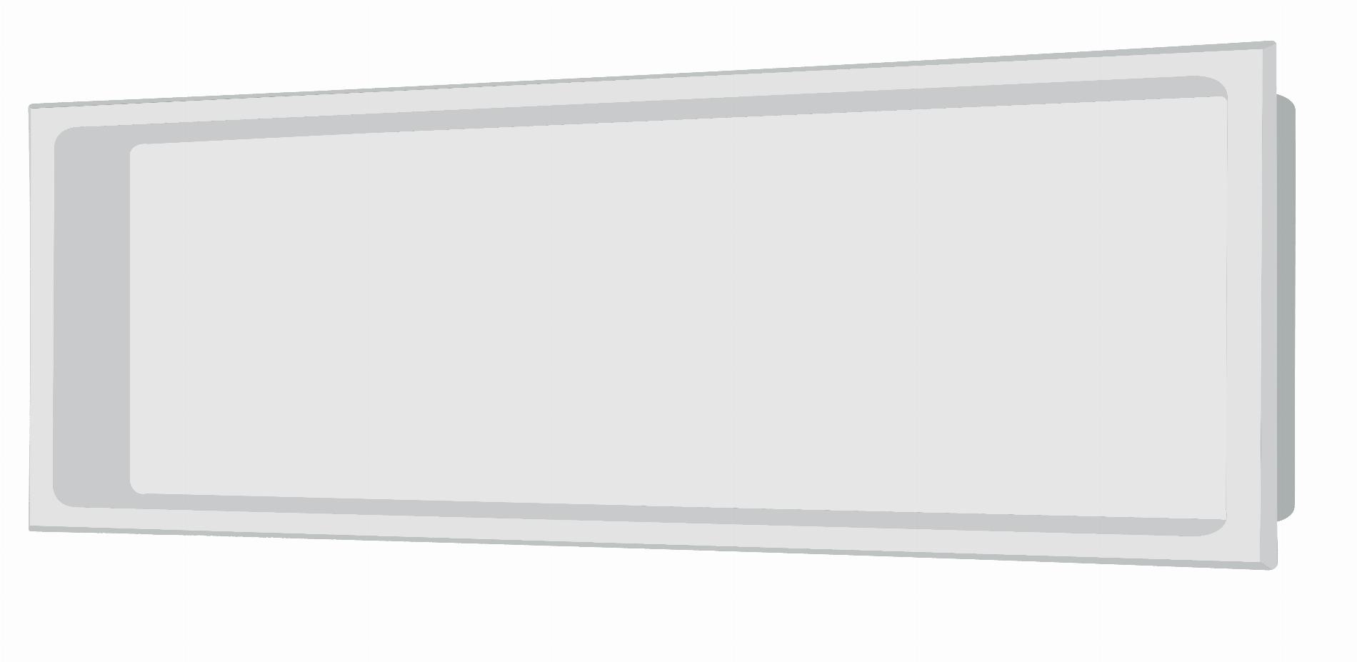 Edelstahl Wandnischen in 30 x 90 cm